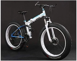 Suge vélo Suge VTT 30 Bikes Montagne Vitesse Adulte, 26" Cadre Pliable Fat Tire Dual-Suspension Vlo de Montagne, Haute teneur en Carbone Cadre en Acier, Tout Terrain VTT (Color : C)