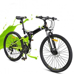 SYCHONG vélo SYCHONG Vélo Pliable, 24" Mountain Bike 24 Absorption Vitesse Vélo Pliant Double Choc pour Hommes Ou Femmes VTT, Vert