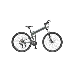TABKER Vélo Alliage d'aluminium Pliant VTT de Montagne 29 "30Speed ​​Adulte Disque de Pression d'huile de Routes Frein à Disque pour Hommes et Femmes (Color : Green)