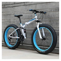 tools Vélos de montagne pliant tools BMX Dirt Vélos de Route Fat Tire Bike vélo Pliant Adulte Route Vélos Plage Motoneige de vélos Hommes Femmes (Color : Blue, Size : 26in)