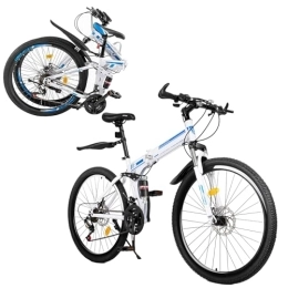 DCSYOG Vélos de montagne pliant VTT 26 pouces pliable 21 vitesses vélo adulte VTT vélo frein à disque vélos pour filles garçons hommes et femmes