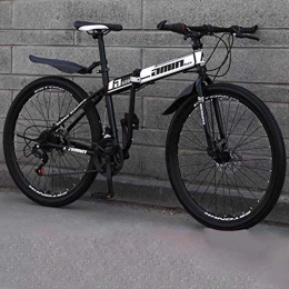 WCY vélo Vélo 26 pouces vélo pliant, absorption des chocs vélo, Double disque de frein, cadre en acier haute teneur en carbone Rider Taille 165-180CM, Cadre Queue souple 5-27 (Couleur: C, Taille: 24 vitesses)