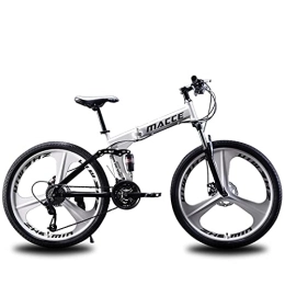 SHANRENSAN Vélos de montagne pliant Vélo de montagne pliable tout-terrain, VTT avec vitesse variable pour adultes, vélo pliable de 24 pouces avec vitesse variable, amortissement des chocs (Sanbai)