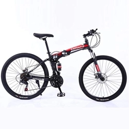 Fgertt vélo Vélo de Montagne Pliables VTT Vélos de Route 24 Pouces Poids léger Mini Vélo Pliant Petit Portable Vélo Étudiant Adulte (Black)