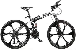 Générique vélo Vélo de montagne pour hommes, VTT 24 / 26 pouces Vélo de montagne pliable avec cadre de bouilloire Siège réglable Vélo de montagne semi-rigide en acier à haute teneur en carbone, changement de