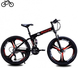 Mdcgok vélo Vélo pliable unisexe - Cadre pliable en acier carbone - 21 vitesses - Système de freinage de sécurité - Noir - 66 cm
