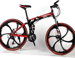 Vélo Pliant vélo Adulte Enfants Ultra léger en Alliage d'aluminium Mini Variable Portable Vitesse vélo Parfait for Les Voyages dans la Ville Sauvage des Hommes de VTT vélos JIAJIAFUDR (Color : Red)