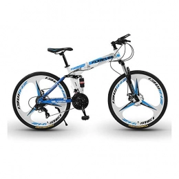 Yuxiaoo vélo Vélo, VTT tout-terrain, vélo 27 vitesses 24 / 26 pouces, pour adultes et adolescents, cadre pliable en acier à haute teneur en carbone, facile à installer, double amortisseur / B / 170x97cm