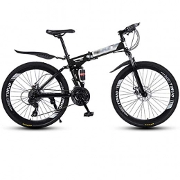 WZLJW vélo WZLJW Vélo VTT VTT 26" avec antidérapant 27 vitesses pliable VTT à suspension complète pour adulte, adolescent, vélo de plein air, noir ggsm (couleur : noir, taille : -)