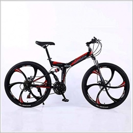 XER vélo Xer Mountain Bike Folding Cadre de VTT Vélo VTT Vélo VTT Double Rappel Mens Vélo 27 vitesses 26 " 6 Haute Carbone Acier Frein à disque de vélo, noir, 21 vitesses