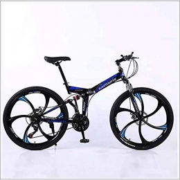 XER vélo Xer Mountain Bike Folding Cadre de VTT Vélo VTT Vélo VTT Double Rappel Mens Vélo 27 vitesses 26 " 6 High Carbone Acier Frein de disque de vélo, bleu, 27 vitesses