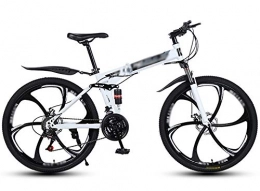 ZHONGXIN Vélo Pliant, 26'' Pliable Bicyclette, vélo de Ville, vélo Pliant à Double Disque à Cadre en Acier (B3,27 Speed)