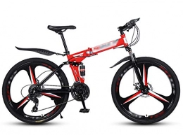 ZXGQF 26'' Pliable Bicyclette pour Adulte - Pliant Vélo de Montagne - Double Freins a DisqueFreins - Bike pour Homme et Femme (C2,24 Speed)