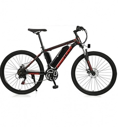 MAYIMY vélo 26 Pouces vélo de Montagne électrique Batterie au Lithium vélo Adulte Vitesse Variable 21 Vitesses vélo Tout-Terrain vélo à Assistance électrique 36V350W (Color:Red, Size:36V 10AH)