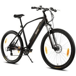 Season Vélos de montagne électriques 27, 5" Vélo électrique / VTT, Shimano 7 Vitesses, avec écran LCD + Moteur Roue Arrière 250W + 36V13Ah Batterie Amovible | E-Bike Summer A01