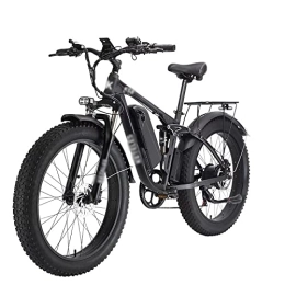 ALFUSA vélo ALFUSA Vélos électriques de 26 Pouces, motoneiges, vélos de Montagne à pneus Larges, Scooters de Banlieue, véhicules électriques à Assistance (Black 15A)