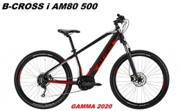 ATALA BICI Vélos de montagne électriques ATALA Vélo électrique E-Bike B-Cross i AM80 500 Gamma 2020, BLACK SILVER NEON RED MATT, 16, 5" - 42 CM