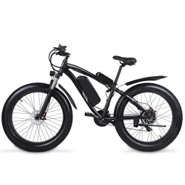 BiiKoon vélo BiiKoon Vélo de Montagne Électrique Adulte Pliable Fat Tire Ebike avec Moteur 48 V 17 Ah Batterie Amovible, Vélo Électrique Shimano 7 Vitesses for Le Trail (Color : Black)