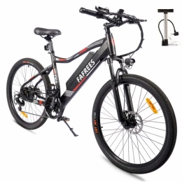 Fafrees vélo Fafrees Vélo électrique pliable avec batterie amovible 36 V / 10 Ah, 7 vitesses, 250 W, siège réglable, guidon, vélo de sauvetage électrique pour adultes, noir