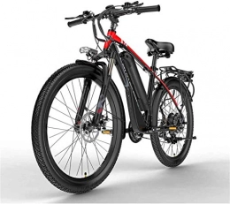Fangfang vélo Fangfang Vélos électriques, Vélo électrique de 26 Pouces Vélo électrique 48V Vélo électrique à vélo électrique Fourchette à Suspension avec écran LCD de réglage de 5 Pas, Bicyclette (Color : Red)