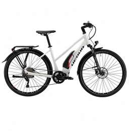 HEPHA vélo HEPHA Vélo électrique Trekking 3.0 pour femme Shimano E7000 Moteur central Pedelec 504 Wh Batterie amovible 10 vitesses 28" (blanc, RH 48 cm)