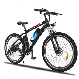 Hiriyt Vélos de montagne électriques Hiriyt Vélo Electrique 26" E-Bike - VTT Pliant 36V 250W Batterie au Lithium de Grande Capacité - Ville léger Vélo de avec moyeu 21 Vitesses (Noir-Style2, 26 Pouces)