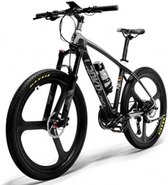 HUAKAI vélo HUAKAI S600 26 '' Vélo électrique 36v Cadre en Fibre De Carbone 240w Vélo De Montagne, Fourche Verrouillable pour Suspension (Noir)