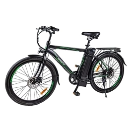 Irypulse Homme Vélo Électrique 26”Vélo de Montagne Adulte Urban E-Bike VTT Électrique Mountainbike 36V 10Ah avec Batterie au Lithium Amovible Ecran LCD Freins Hydrauliques(Noir)