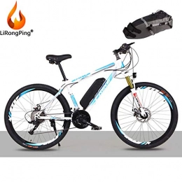 LiRongPing 26'' Folding Electric Mountain Bike E-Bike,Removable 36V 10AH Lithium Battery 250W Motor 21 Speed Gear Electric Bicycle for Adult (Color : B, Size : 27-Speed 36V 10A 52 km)