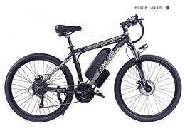 LOO LA vélo LOO LA Vlo Electrique 26" e-Bike VTT 48V 350W 10ah Batterie au Lithium de Grande Capacit et Le 21 Vitesses Suspension Complte Premium & Engrenage Shimano, Vert