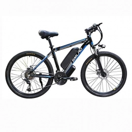 LOSA vélo LOSA 26 '' électrique VTT Amovible de Grande capacité au Lithium-ION (48V 15AH 350W) / vélo électrique 21 Speed ​​Gear Trois Modes de Travail, Black Blue