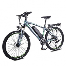 LYRWISHLY vélo LYRWISHLY 26" Electric Mountain Bike, 350W brushless, Amovible 36V / 13Ah Batterie au Lithium, 27 Transmission, Fourche à Suspension, Tektro Freins à Disque Double (Color : Green)