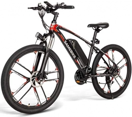 LZMX vélo LZMX VTT électrique, 26" Amovible au Lithium-ION vélo électrique (48V 350W 8Ah) Frein à Disque, Adulte Équitation Vélo (Color : Black)