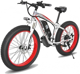 Macro Vélos de montagne électriques Macro Fat électrique VTT, 26 Zoll électrique Mountain Bike 4.0 Fat Tire Bike Schnee 1000W / 500W Starke Energie 48V 10Ah Lithium-Batterie, Rouge, 500W
