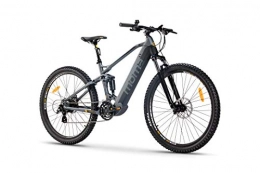 Moma Bikes Vélos de montagne électriques Moma Bikes SUSP VTT Electrique E-MTB 29" Full SUSP.L-XL Freins Disque Hydraulique avec Batterie Intégrée Adulte Unisexe, Gris