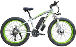 FansQ vélo New Vélo de Montagne électrique, Vélo électrique en Alliage d'aluminium Lithium Plage Motoneige Big Wheel Fat Tire vélomoteur Fitness Exercice Commuter, pour Adulte Femme / Homme (Color : Green)