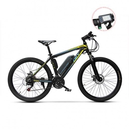 PXQ vélo PXQ Electric Mountain Bike 26 Pouces, 21 Vitesses E-Bike Citybike Commuter vlo avec LED Smart Meter et Freins Disque, 48V 8.8 A 240W Batterie au Lithium Amovible