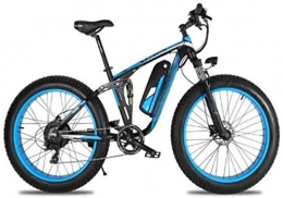 RDJM vélo RDJM VTT Electrique, en Alliage d'aluminium Vélos électriques, 26inch Pneus Double Disque de Frein Adulte vélo LCD écran Amortisseur Fourche Avant Tout vélo Terrain extérieur (Color : Blue)