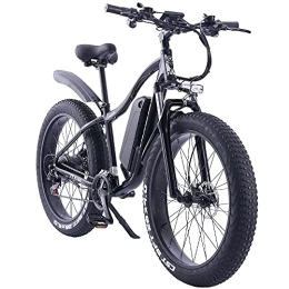 ride66 Vélos de montagne électriques ride66 Vélo Électrique VTT Fat Bike 26 Pouces 48V 16Ah Batterie Ebike pour Homme Femme (Noir) XL