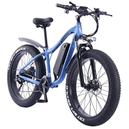 ride66 Vélos de montagne électriques ride66 Vélo Électrique VTT Montagne E-Bike pour Homme Femme, 26 * 4.0 Pouces Fat Bike 48V 16Ah Batterie de Haute qualité (Bleu), (RX02)