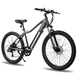 ROCKSHARK Vélos de montagne électriques ROCKSHARK HILAND Vélo électrique de montagne électrique 27, 5" pour adultes, vélo électrique adulte avec batterie amovible 10, 4 Ah, dérailleur Shimano 7 vitesses