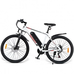 Samebike vélo SAMEBIKE VTT électrique 350 W - Moteur 36 V 10 Ah - Batterie Li-Ion - Vélo électrique pour homme et femme - Blanc