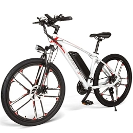 SAMEBIKE Vélo électrique en alliage d'aluminium 26" Vélo électrique pour adulte, VTT E vélo électrique Shimano 21 vitesses avec batterie au lithium amovible 48 V8 AH
