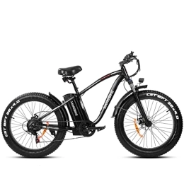 Samebike Vélos de montagne électriques SAMEBIKE YY26 vélo électrique adulte 26x4.0 pouces gros pneu VTT électrique 48V 15Ah batterie détachable plage de neige