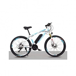 SFSGH vélo SFSGH Vélo de Montagne électrique 26"250W avec Batterie au Lithium Amovible 36V 8Ah, boîte de Vitesses à 21 Vitesses, 35 km / h, kilométrage de Charge jusqu'à 35-50 km (Couleur: Bleu / blan