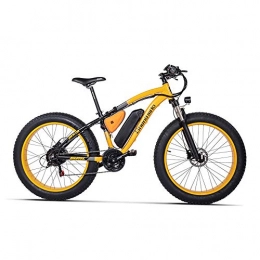 Shengmilo Vélos de montagne électriques SHENGMILO MX02 26" vélo électrique 21 Vitesses, Batterie Grande capacité 48V 17Ah, Fourche à Suspension verrouillable, Assistance de pédale de 5 Niveaux (Yellow, 17Ah + 1 Batterie de Rechange)