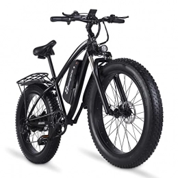 Shengmilo vélo Shengmilo Vélo électrique électrique Power Assisted pour Adulte 26" Fat Tire Fourche verrouillable MX02S ebike (Noir)
