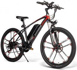 HSART vélo SM26 Vélo de Montagne Électrique pour Adultes, Ebike en Alliage D'aluminium 350W Batterie au Lithium Amovible 48V 8AH Tout Terrain Vélo de Ville pour Hommes / Femmes (Noir)