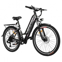 Tooluck Vélo électrique, 26 Pouces 250W e-Bike en Alliage d'aluminium 36V 8A vélo de Montagne avec siège arrière pour Adulte Noir