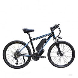 UNOIF Vélos de montagne électriques UNOIF Vélo électrique électrique VTT, 26" Electric City Ebike vélo avec 350W brushless arrière Moteur pour Adultes, 48V / 13Ah Amovible Batterie au Lithium, Black Blue
